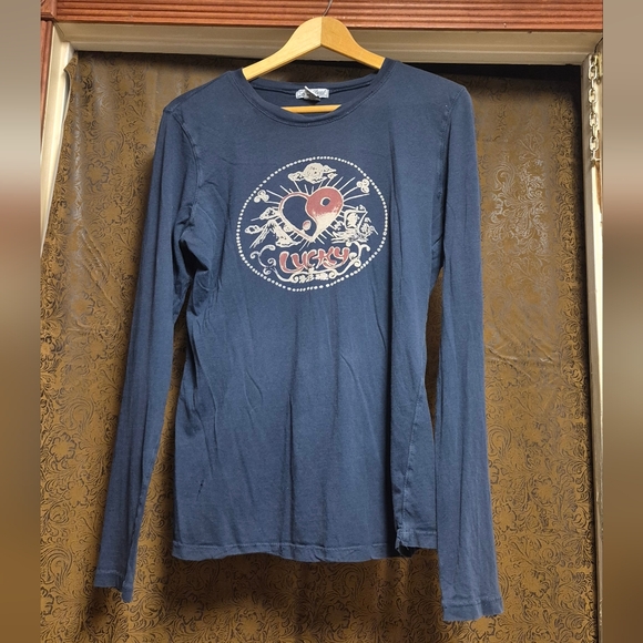 Lucky Brand Graphic Tee with Yin Yang Heart - Picture 9 of 9